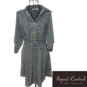 Speed Control NY Geometric Print Dress